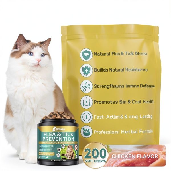 YOTANGO Cat Flea Treatment Chewables Natural Ingredients-1
