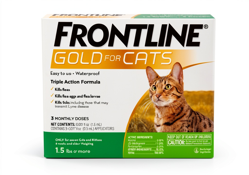 Applying Boehringer Ingelheim flea drops on a cat's neck