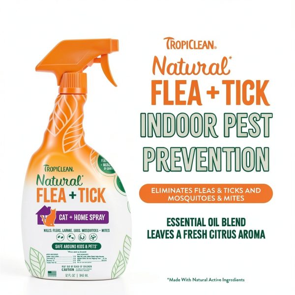 Cosmos Cat Flea Spray Waterless Application Safe Pets-2