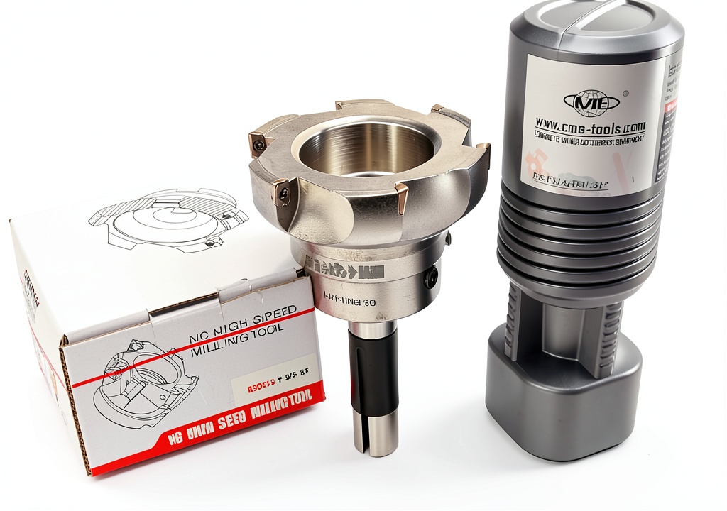CME 4-inch face mill in use on a metal surface