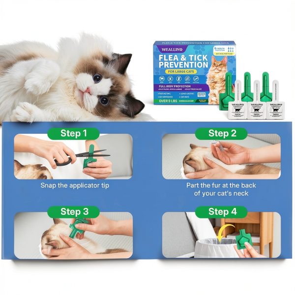 WEALLIN Cat Flea Treatment for Large Cats Over 9 lbs-3