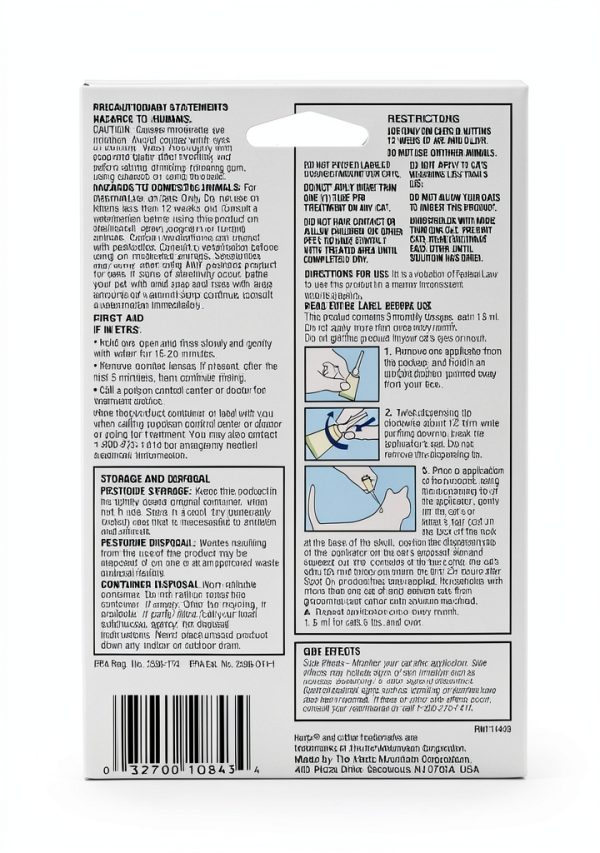 Hartz Flea Drops for Cats Kills Fleas Ticks Eggs-1
