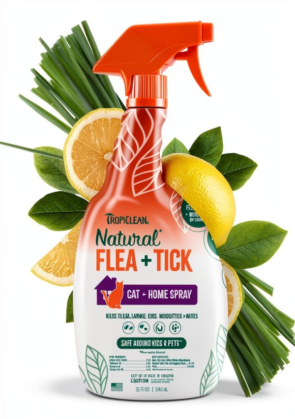 Cosmos Cat Flea Spray Waterless Application Safe Pets-0