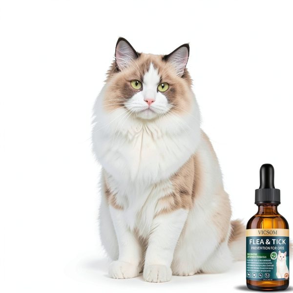 VICSOM Cat Flea Drops Natural Herbal Support for Cats-1