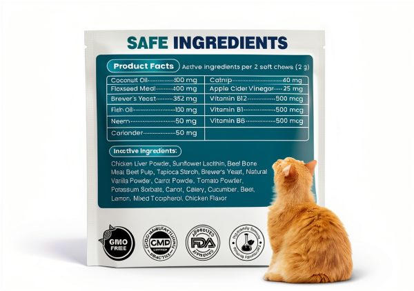 CPFK Cat Flea Chewables Safe Easy Flea Prevention for Cats-6
