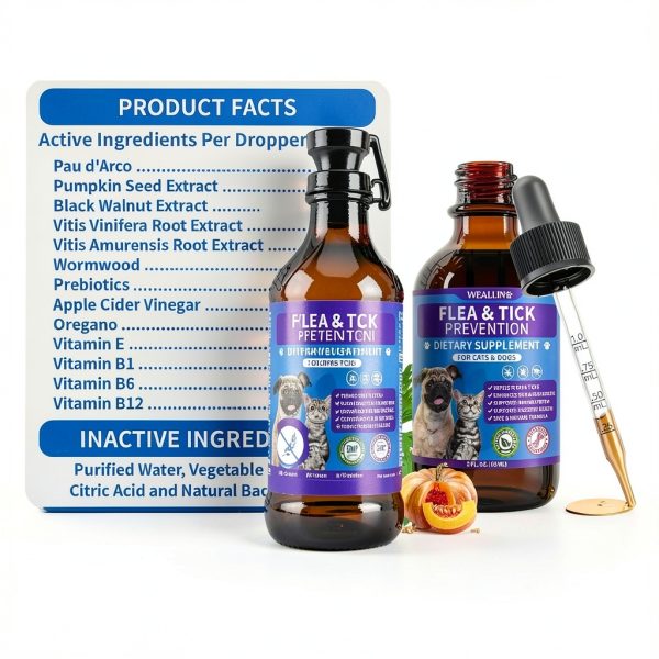 WEALLIN Natural Flea Tick Drops Plant Based Pet Protection-6