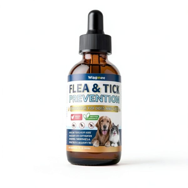 Wagmee Natural Flea Tick Drops Cats Dogs Chicken Flavor-1