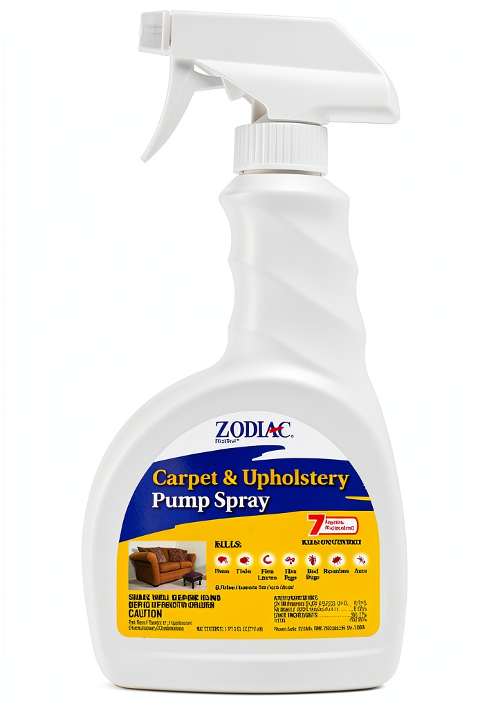 Applying Central Garden Cat Flea Spray on a cat's fur
