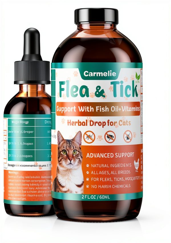 Carmelie Cat Flea Drops Natural Formula Chicken Flavor-0