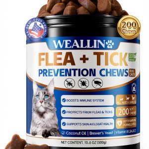 WEALLIN Cat Flea Treatment Chews Natural Ingredients All-0