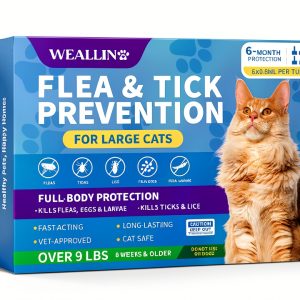 WEALLIN Cat Flea Treatment for Large Cats Over 9 lbs-0