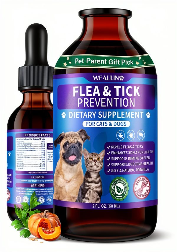 WEALLIN Natural Flea Tick Drops Plant Based Pet Protection-0