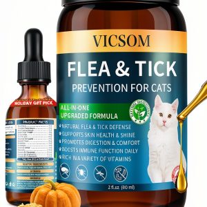 VICSOM Cat Flea Drops Natural Herbal Support for Cats-0