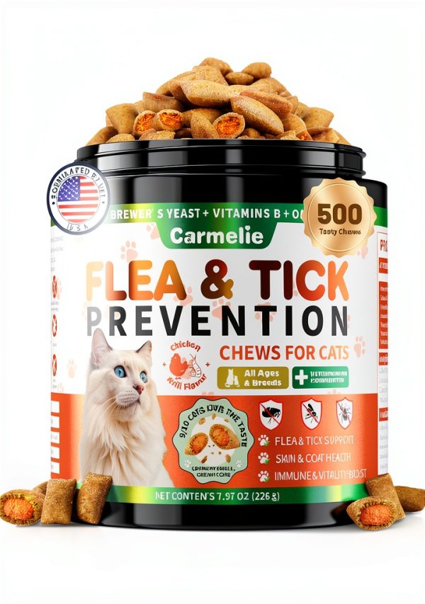 Carmelie Cat Flea Chews Natural Prevention Daily Treats-0