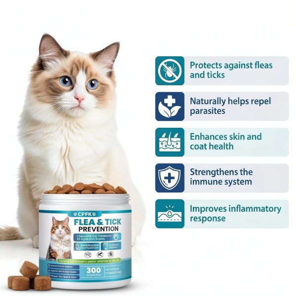 CPFK Cat Flea Chewables Safe Easy Flea Prevention for Cats-1