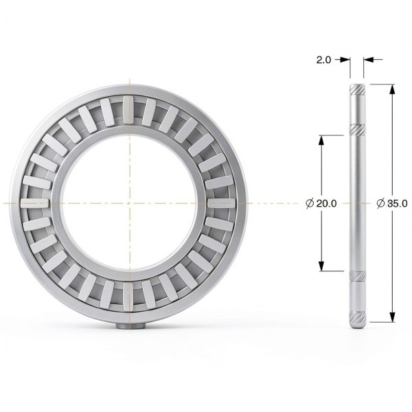 LinQing Hanshuo AXK2035 Needle Roller Bearing 20mm ID 35mm OD with-2